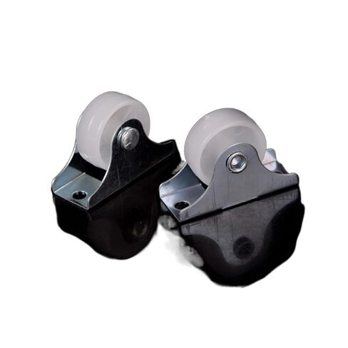 2 Pcs White Plastic Swivel Casters Roller Wheel Furniture Replacement Caster Wheel UniversalFor Platform Trolley Chair in Kuwait