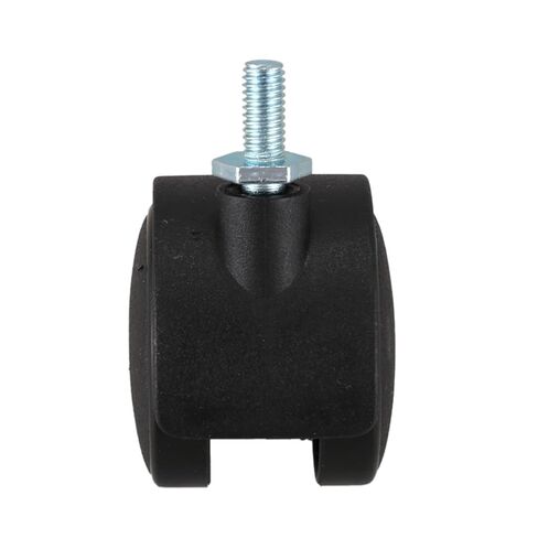 4X 6Mm Threaded Stem 40Mm Dual Wheel Rotatable Caster Black in Kuwait