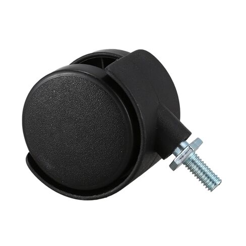 4X 6Mm Threaded Stem 40Mm Dual Wheel Rotatable Caster Black in Kuwait