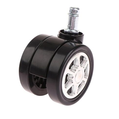 1pcs Office Chair Caster Wheels 60mm Swivel Rubber Caster Wheels Replacement Soft Safe Rollers Furniture Hardware(A) in Kuwait