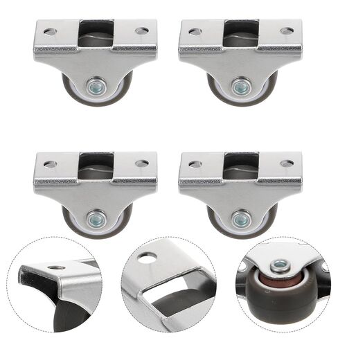 4PCS Casters Furniture Directional Silent Desk Table Movable Runner Wheel Fixed Heavy Duty in Kuwait