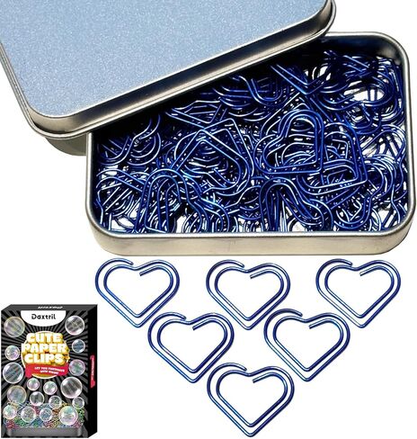 Heart Paper Clips, 100PCS Cute Love Heart Bookmark Clips, Pink Love Heart Shaped Paper Clips (Pink) in Kuwait