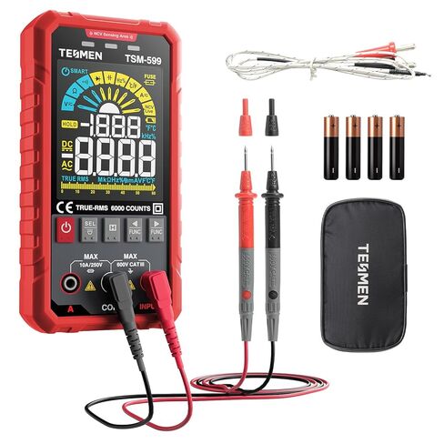مقياس رقمي متعدد TM-510، عدد 4000، قياس ذكي، مقياس الفولتميتر ذاتي المدى؛ جهاز اختبار الجهد الكهربي مع وظيفة الجهد الكهربي غير المتصل، يقيس جهد التيار المتردد/المستمر والمقاومة والاستمرارية - أخضر in Kuwait