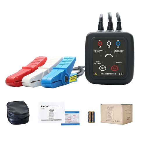 جهاز اختبار تسلسل الطور غير المتصل ETCR1000C من ETCR، مقياس دوران الطور، تيار متردد 70-1000 فولت، قطر السلك 0.06-0.6 بوصة in Kuwait