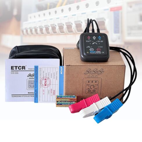 جهاز اختبار تسلسل الطور غير المتصل ETCR1000C من ETCR، مقياس دوران الطور، تيار متردد 70-1000 فولت، قطر السلك 0.06-0.6 بوصة in Kuwait