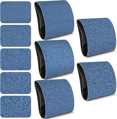 2x72 Inch Grinding Belts 10 Pcs 5 Grits Sizes (2 Each of 80/120/150/240/400 Grits) Heavy Duty Belt Sander Zirconia Sanding Belt Sander Paper for Wood, Metal, Stainless Steel, and Furniture in Saudi Arabia