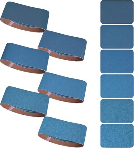 2x72 Inch Grinding Belts 10 Pcs 5 Grits Sizes (2 Each of 80/120/150/240/400 Grits) Heavy Duty Belt Sander Zirconia Sanding Belt Sander Paper for Wood, Metal, Stainless Steel, and Furniture in Saudi Arabia