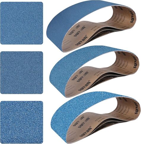 2x72 Inch Grinding Belts 10 Pcs 5 Grits Sizes (2 Each of 80/120/150/240/400 Grits) Heavy Duty Belt Sander Zirconia Sanding Belt Sander Paper for Wood, Metal, Stainless Steel, and Furniture in Saudi Arabia