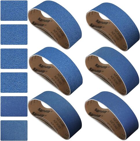 2x72 Inch Grinding Belts 10 Pcs 5 Grits Sizes (2 Each of 80/120/150/240/400 Grits) Heavy Duty Belt Sander Zirconia Sanding Belt Sander Paper for Wood, Metal, Stainless Steel, and Furniture in Saudi Arabia