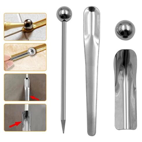5Pcs/Pack Beauty Seam Tools Floor for Grouting and Tiling Repair Steel Pressed Ball Stick Corner Angle Scraper Wall Gap Cleaner in Saudi Arabia