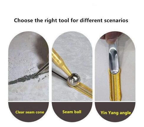 5Pcs/Pack Beauty Seam Tools Floor for Grouting and Tiling Repair Steel Pressed Ball Stick Corner Angle Scraper Wall Gap Cleaner in Saudi Arabia