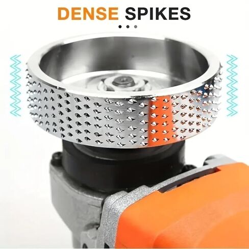 1pc Steel Grinding Wheel for Angle Grinder, 2.95 Inch Dia Wood Carving Disc, Durable Dense Spikes Design, Woodworking Shaping and Sanding Tool Attachment in Saudi Arabia