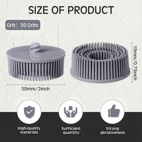 Acellegic 10 Pcs 2 Inch Bristle Disc Grit 120# Abrasive Coating Removal Disc White Deburring Electric Brush Tapered Coarse Bristle Brush for Metal in Saudi Arabia