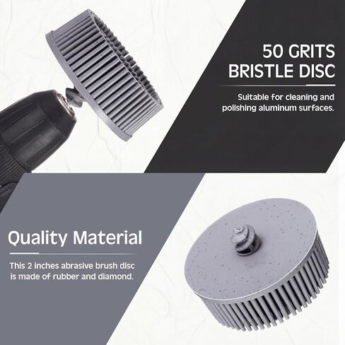 Acellegic 10 Pcs 2 Inch Bristle Disc Grit 120# Abrasive Coating Removal Disc White Deburring Electric Brush Tapered Coarse Bristle Brush for Metal in Saudi Arabia