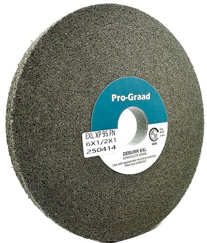 EXL XP Convolute Deburring Polishing Wheel - 8" x 1" x 3" 9S Fine Silicon Carbide - Professional Grade - Metal Deburring, Finishing and Polishing Wheel – 60307-1 Pack in Saudi Arabia
