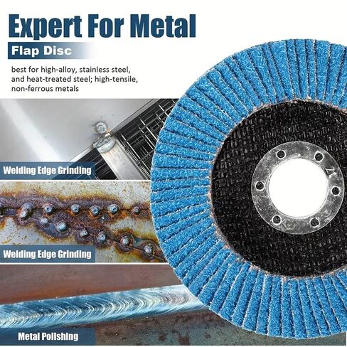 4 1/2 x 7/8-Inch Premium High Density Zirconia Type Discs for Sanding, Stock and Rust Removal, Finishing, Grinding, Deburring, 80Grit in Saudi Arabia