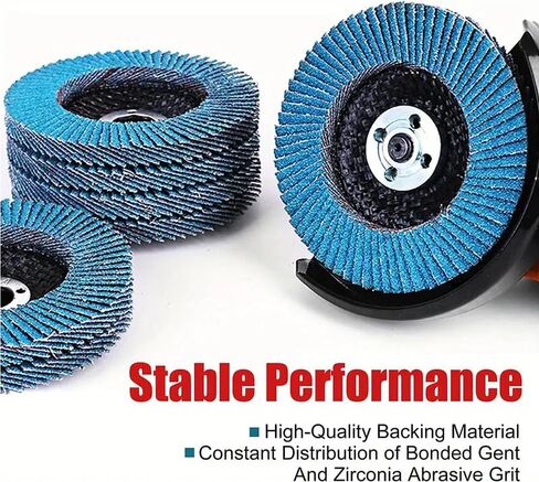 4 1/2 x 7/8-Inch Premium High Density Zirconia Type Discs for Sanding, Stock and Rust Removal, Finishing, Grinding, Deburring, 80Grit in Saudi Arabia