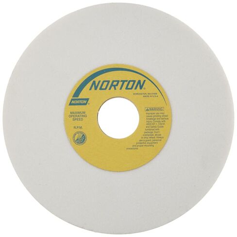 عجلة جلخ Norton 38A المزججة لغرفة الأدوات، النوع 1 مستقيم، أكسيد الألومنيوم، 1-1/4 بوصة، قطر 7 بوصة، سمك 1/2 بوصة، 60-I Grit (عبوة من 1) in Saudi Arabia