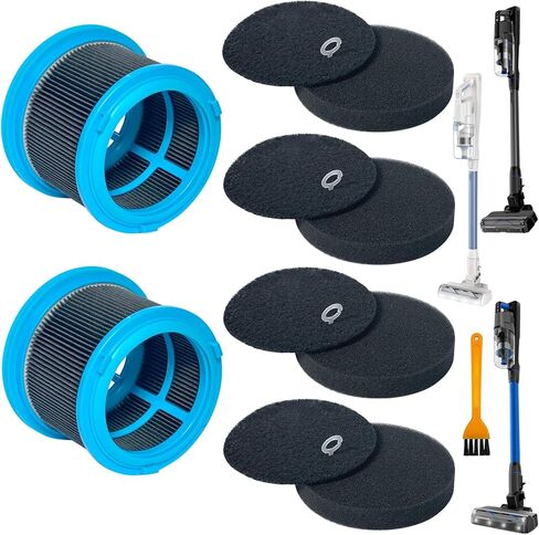Vacuum Filters Kit Replacement for Bissell PowerClean FurGuard 280W and FurFinder 200W Self-Standing Cordless Vacuum, 2 Filters and 4 Pre-Filter Pads Set included in Saudi Arabia