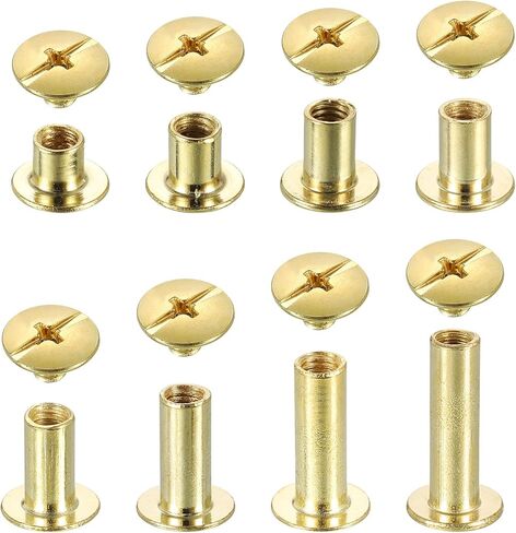 UXCELL 110 SETS Chicago SCHET RIVETS METAL PHILLIPS BEADING BOMPS POST PHAY PROFET STUR in Kuwait