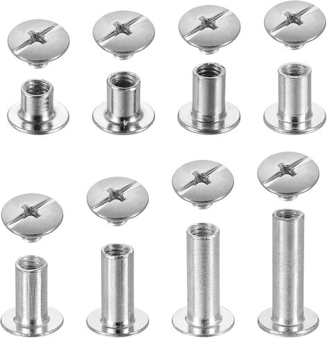 UXCELL 110 SETS Chicago SCHET RIVETS METAL PHILLIPS BEADING BOMPS POST PHAY PROFET STUR in Kuwait