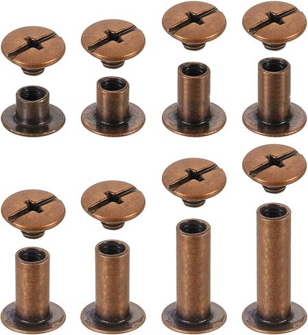 UXCELL 110 SETS Chicago SCHET RIVETS METAL PHILLIPS BEADING BOMPS POST PHAY PROFET STUR in Kuwait