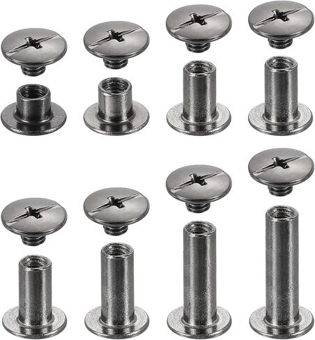 UXCELL 110 SETS Chicago SCHET RIVETS METAL PHILLIPS BEADING BOMPS POST PHAY PROFET STUR in Kuwait