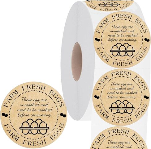 600 PCS Farm Egg Egg Carton Labels 600 pcs يرجى إعادة ملصقات Carton البيض 200 PCS بطاقات تعليمات معالجة البيض على الوجهين in Kuwait