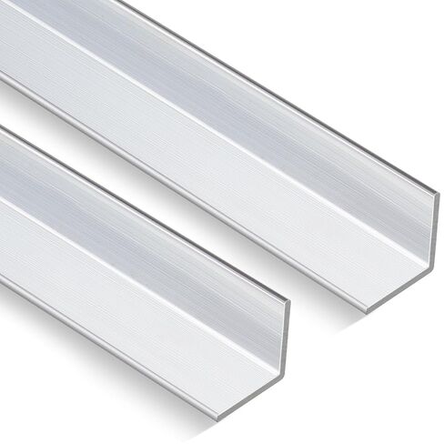 Blulu 2 Pcs Aluminum Angle Stock 48" Long x 1 1/2" Wide x 1/8" Thick, Aluminum Angle Iron Trim Angled Metal Bar in Kuwait