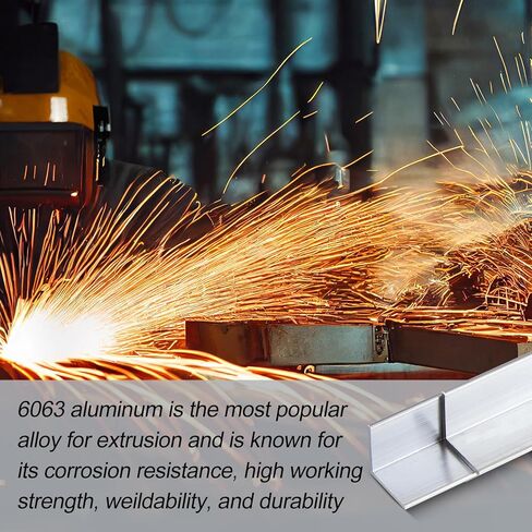 Blulu 2 Pcs Aluminum Angle Stock 48" Long x 1 1/2" Wide x 1/8" Thick, Aluminum Angle Iron Trim Angled Metal Bar in Kuwait