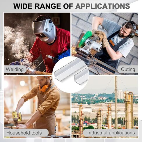 Blulu 2 Pcs Aluminum Angle Stock 48" Long x 1 1/2" Wide x 1/8" Thick, Aluminum Angle Iron Trim Angled Metal Bar in Kuwait