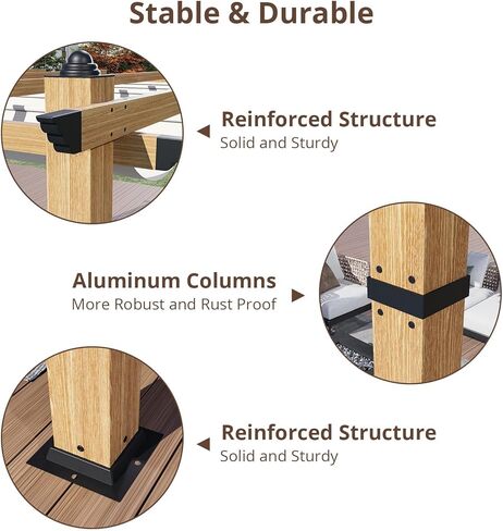 عريشة قابلة للسحب في الهواء الطلق مقاس 10 أقدام × 13 أقدام، عريشة من الألومنيوم في الفناء مع مظلة لظل الشمس، ومأوى معدني للفناء، وتعريشة عنب للحديقة الحديثة، وشرفة شواء على الشاطئ، وشرفة شواء في الفناء الخلفي in Kuwait