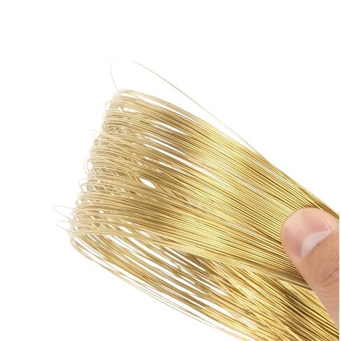 سلك نحاسي H62 - طول 1 متر/10 متر اختياري، قطر 0.3-1.0 مم متاح، ليونة عالية وموصلية، لنسيج الشبكات المعدنية، مشاريع DIY، التطبيقات الكهربائية قطر 0.7 مم طول: 10 م in Kuwait