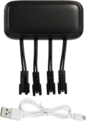 شاحن بطارية 3.7 فولت مع شاحن بطارية USB LI-ION SM-2P لـ RC CAR Stunt Car Trucks Boats 3.7 Volt Battery Charger for Bazooka Rocket Blower Bubble Bunder Cable (2pcs) in Kuwait