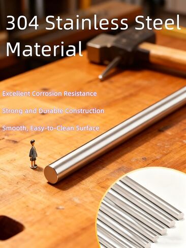 24Pcs 304 Stainless Steel Round Rod, 1.5mm x 300 mm Metal Solid Shaft Rods, Lathe Bar Stock for DIY Crafts Model Car Helicopter Airplane in Saudi Arabia