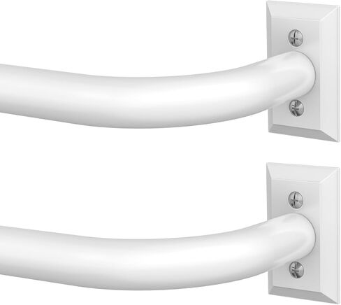 Hei!Dear 2 Pack Blackout Curtain Rods for Windows 48 to 84 Inch (4-7Ft),1'' Heavy Duty Adjustable Wrap Around Curtain Rods for Room Darkening, Modern Decorative Drapery Rod for Bedroom, Gold in Kuwait