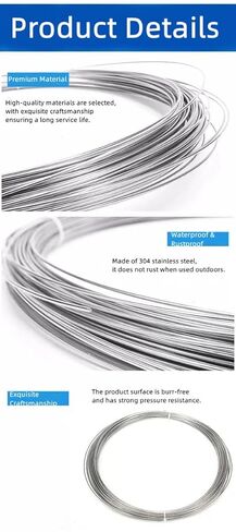 Angyanco 12Gauge(2mm) 304 Stainless Steel Solid Wire, Steel Wire for Crafts,DIY Projects,Sculpting Jewelry Making (12Gauge-2.2pound) in Saudi Arabia