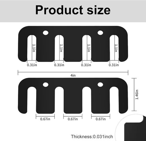 Door Hinge Shims - 0.03 Inches, 15 Pack Laser-Cut Stainless Steel Kit - Safety Rounded Corners, Corrosion Resistant, Fix Sagging Doors Without Replacing Hinges (Brushed Silver, 4") in Saudi Arabia