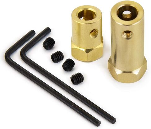 4PCS 12mm Wheel Hex Coupling Coupler Brass Sleeve Adapter Tire Connector 3/4/5/6/7/8/mm confident(Short Style-6mm) in Saudi Arabia