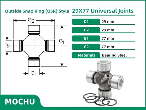 WMVPSDJMM 1piece 29X77 Miniature U-Joints Universal Joints Bearing Universal Joints in Saudi Arabia
