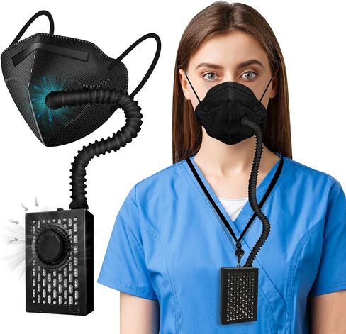 Bwinmak Electric Wearable Powered Fan With Filter,Protection,Air Supply Breathe easily in Saudi Arabia