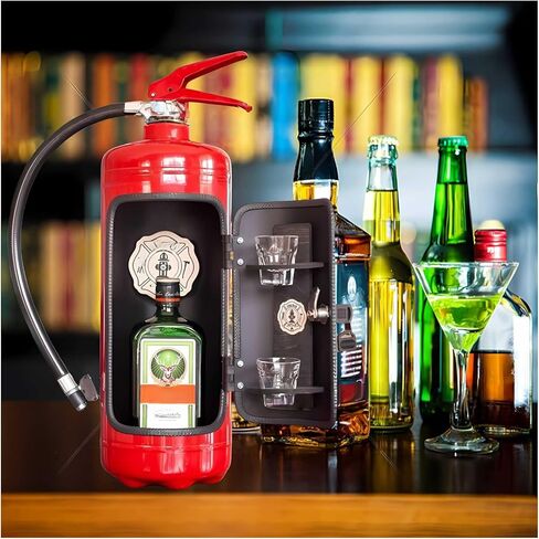 Mini Fire Extinguisher Liquor Dispenser, Creative Fire Extinguisher Shaped Alcohol Beverage Dispenser for Whiskey, Bourbon, Tequila, Portable and Stylish Bar Decor, Ideal for Parties Camping Events in Saudi Arabia
