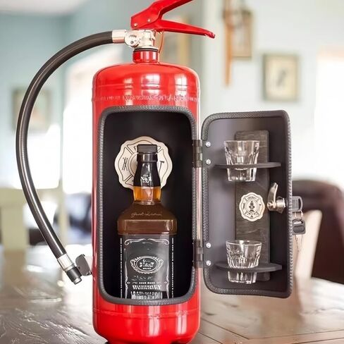 Mini Fire Extinguisher Liquor Dispenser, Creative Fire Extinguisher Shaped Alcohol Beverage Dispenser for Whiskey, Bourbon, Tequila, Portable and Stylish Bar Decor, Ideal for Parties Camping Events in Saudi Arabia