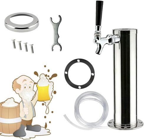 صنبور واحد مشروع أبراج البيرة برج البيرة موزع الفولاذ المقاوم للصدأ 3 بوصة قطر مشروع Kegerator برج البيرة موزع عدة لشريط المنزل in Saudi Arabia