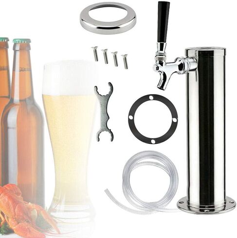 صنبور واحد مشروع أبراج البيرة برج البيرة موزع الفولاذ المقاوم للصدأ 3 بوصة قطر مشروع Kegerator برج البيرة موزع عدة لشريط المنزل in Saudi Arabia