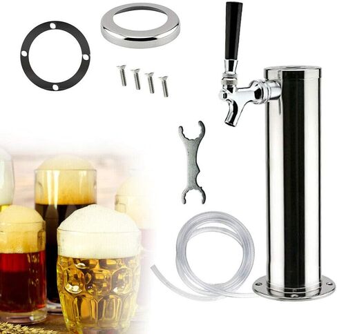 صنبور واحد مشروع أبراج البيرة برج البيرة موزع الفولاذ المقاوم للصدأ 3 بوصة قطر مشروع Kegerator برج البيرة موزع عدة لشريط المنزل in Saudi Arabia