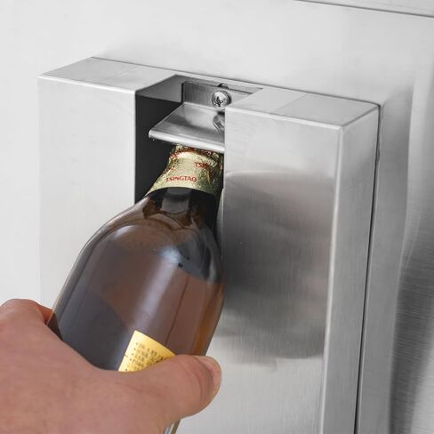 مبرد زجاجات Rockitch التجاري، مبرد بار خلفي كبير من الفولاذ المقاوم للصدأ مقاس 59 بوصة، ثلاجة بيرة تجارية مقاس 14.5 قدم مكعب للمطعم والبار in Kuwait