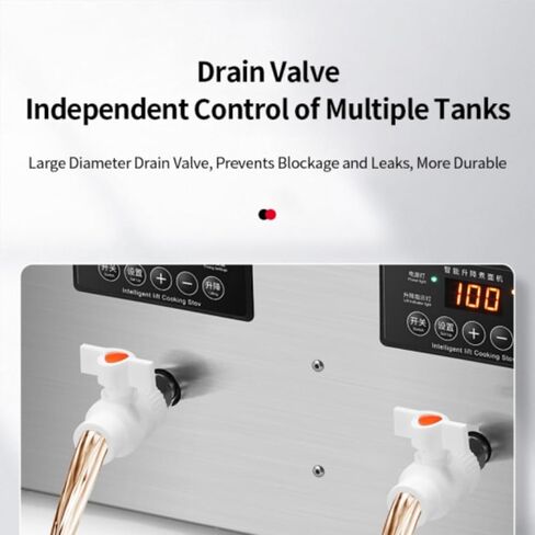 Koalalko Auto-lift Commercial Pasta Cooker with Timer, Noodle Cooking Machine with 3 Drainage,Macaroni Vegetable Dumpling Cooker,Boiler For Spaghetti Ramen,Temperature Adjustable (6 holes) in Saudi Arabia