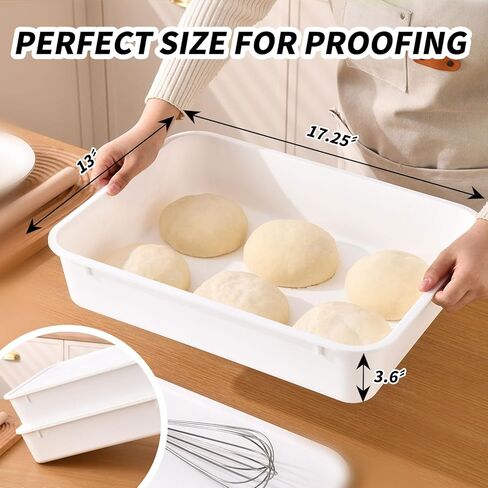 XUOHEAD 2 Pack Pizza Dough Proofing Box, Pizza Storage Container，Food Storage Containers with Lids，Pizza Pack Container Expandable，Bread Proofing Box，Stackable Commercial Quality Trays with Covers in Saudi Arabia
