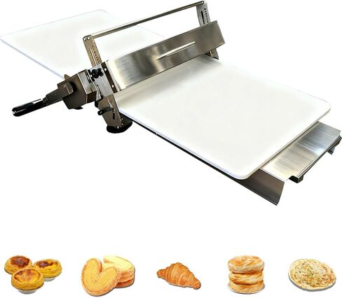 Folding Dough Sheeter for Home, Dough Sheeter Roller Machine Thickness Adjustable, Stainless Steel Dough Laminator for Croissant Pizza Puff Pastry (32.7 * 18.9 * 9.8in) in Saudi Arabia